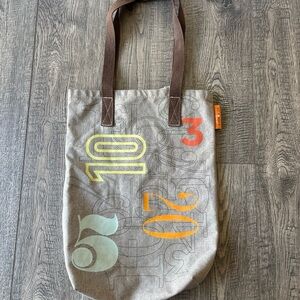 Stylish Gray and Brown Tote Bag